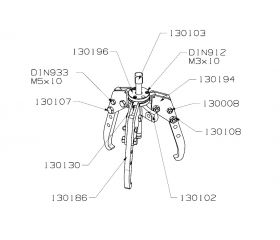 EXTRACTOR FORZA SERIE 1300ALT AUTOCENTRANTE DE 3 PATAS